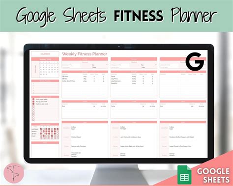 Workout Planner Spreadsheet, Google Sheets Fitness Tracker, Weight Loss Tracker, Weekly Meal ...