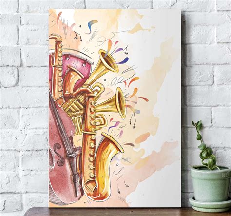 Musical instruments Music canvas wall art - TenStickers