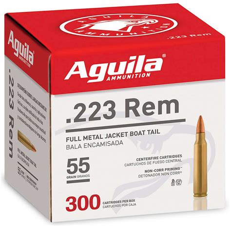 AGUILA AMO 223 REM BULK PACK 55GR FMJ 300RD (4 BOXES PER CASE) | BFAM Utah Inc