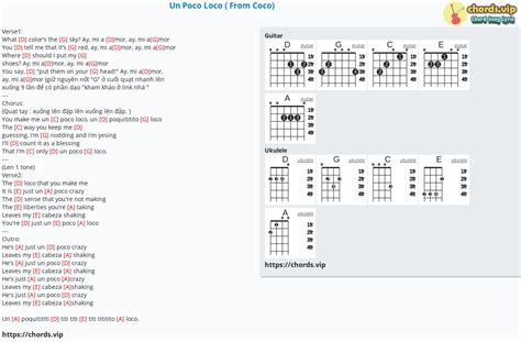 Chord: Un Poco Loco ( From Coco) - tab, song lyric, sheet, guitar ...