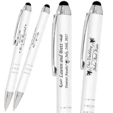 The Forever Pen White Metal Wedding Pen | Wedding pen, Wedding favours ...