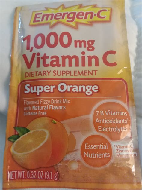 Emergen-C 1000mg Vitamin C Super Orange reviews in Vitamins/Minerals - ChickAdvisor