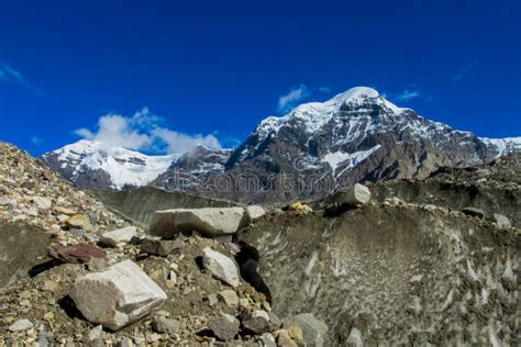 Tian Shan Mountains Rocks and Glacier Stock Image - Image of cold, extreme: 117130389