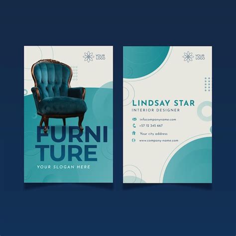 Premium Vector | Furniture business card template