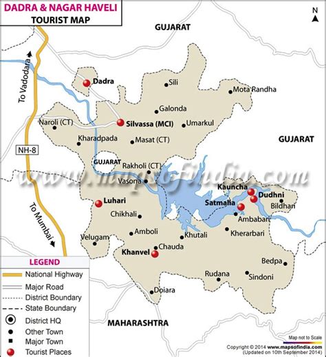 Dadra & Nagar Haveli Map - Ghumakkar - Inspiring travel experiences.