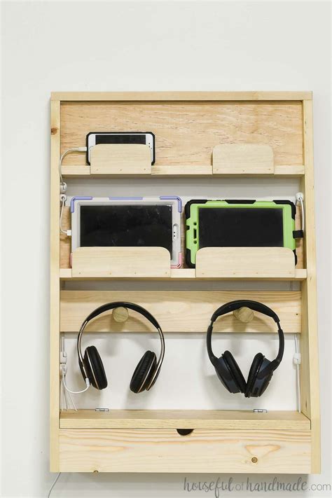 Wall Mounted Charging Station Build Plans - Houseful of Handmade