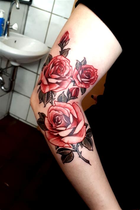 Black Red Rose Tattoo