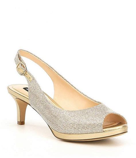 Alex Marie Melanie Glitter Slingback Peep-Toe Pumps | Dillard's ...