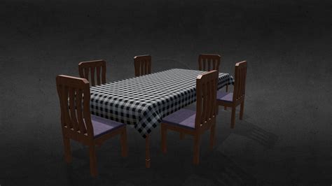Dining Table Set - Download Free 3D model by Jainesh Pathak (@spectraut2) [5847113] - Sketchfab