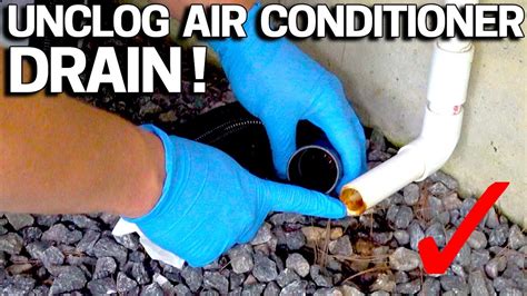 How to UNCLOG your AC DRAIN Condensate line FAST - Water stains on Ceiling? or in the Pan - YouTube