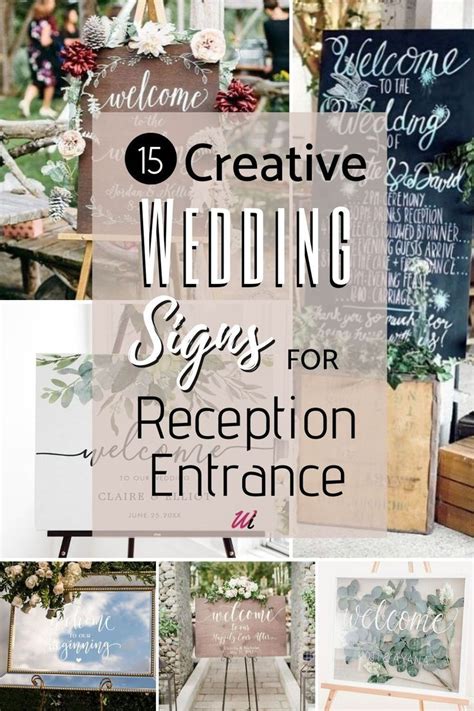 15 Creative Wedding Signs for Reception Entrance, Wedding Welcome Sign ...