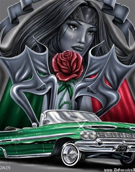 Pin on Hola Chola | Chicano art, Lowrider art, Cholo art