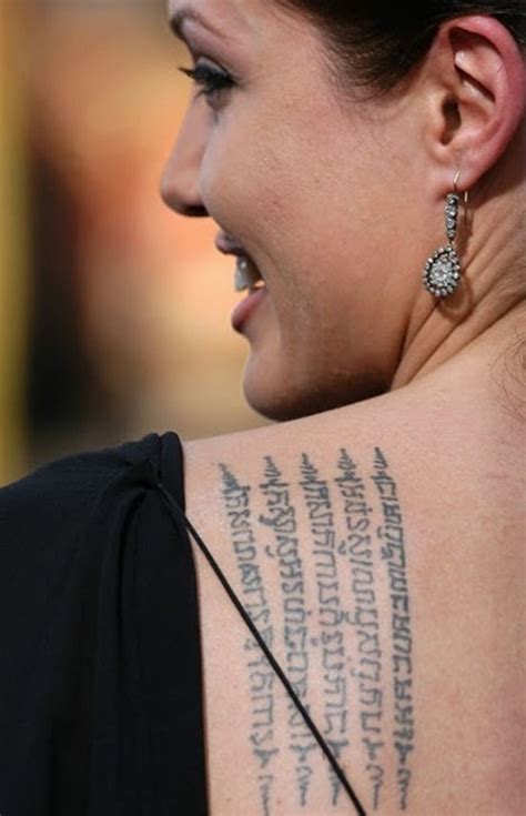 9 New Angelina Jolie Tattoos and Meanings | Styles At LIfe