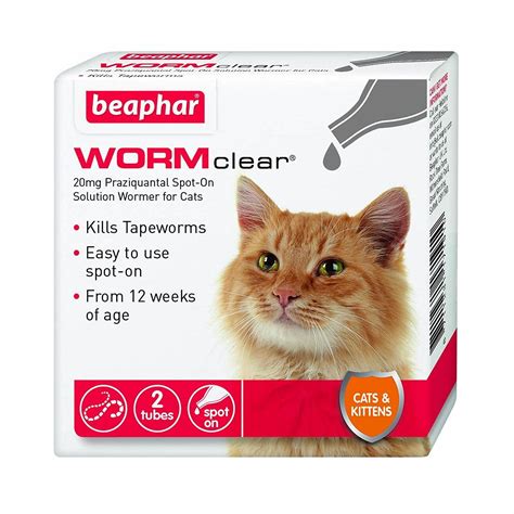 Beaphar WORMclear Spot On Cat Kitten 2-Tube Worming Tapeworm Worm Treatment 8711231171910 | eBay