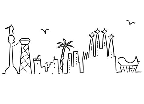 Skyline Line Drawing at GetDrawings | Free download