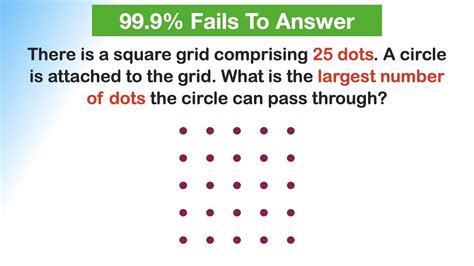 25 Dots Grid Puzzle || square grid comprising 25 dots || Brain Teaser || 99% Fails To Answer ...