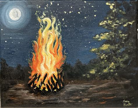 Bonfire Night Painting Class CM - Crosslake Minnesota