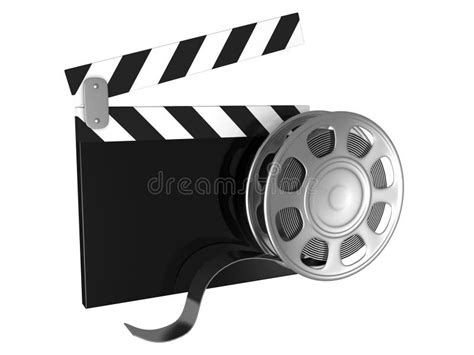 Cinema Clapper and Video Film Tape Stock Illustration - Illustration of film, black: 21557073