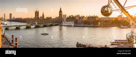 London Eye & Houses of Parliament, London, England, UK Stock Photo - Alamy