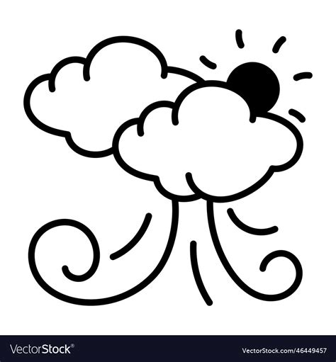 Windy weather Royalty Free Vector Image - VectorStock