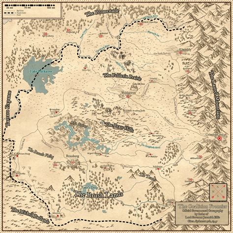 The Second Version of My Wild West Frontier Map! : r/dndmaps