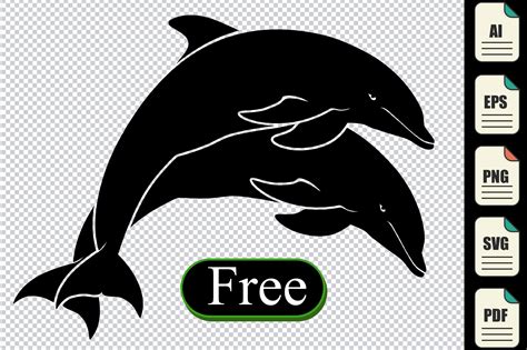 Dolphin-Vector-Silhouette-Svg-Clip-Art Graphic by blue-hat-graphics · Creative Fabrica