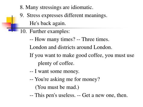 PPT - Stressed Words & Unstressed Words in a Sentence PowerPoint ...