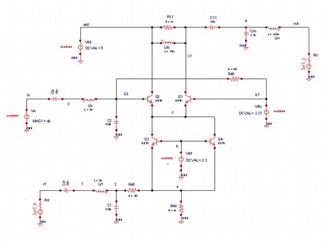 RF Mixer Schematic Simulation