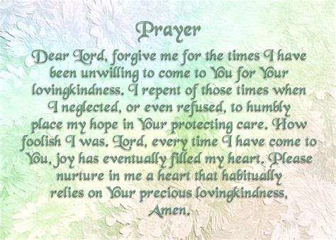 Today's Prayer - Dear Lord, forgive me for the times I have been unwilling to come to You for ...