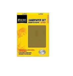 10 SHEETS SAND PAPER GLASS PAPER SANDPAPER ASSORTED MIXED 9"X11 ...
