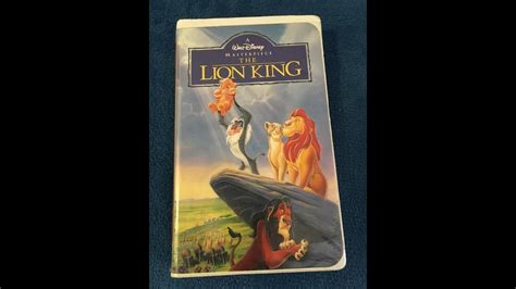 Opening to The Lion King 1995 VHS (Version 4) - YouTube