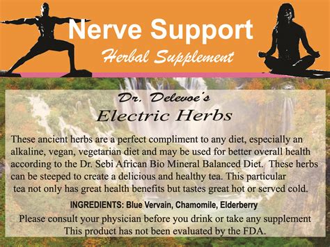 Dr. Delevoe's Electric Herbs and Marketplace: Nerve Support Herbal Tea