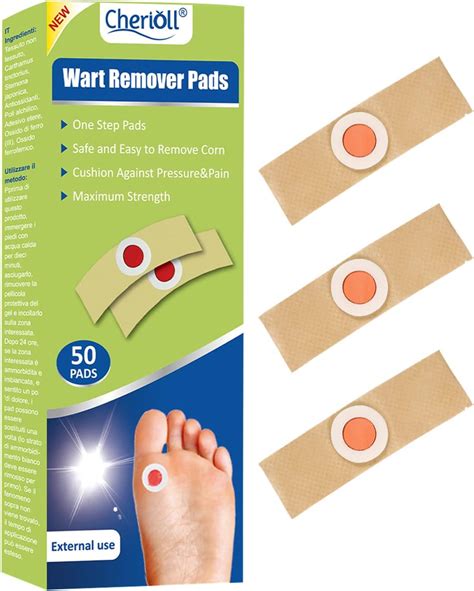 Wart Remover, Wart Remover Pads, 50pcsWart Treatment, Wart Remover for Hands, Feet, Feet Callus ...