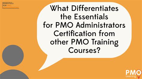 What Differentiates the Essentials for PMO Administrators Certification ...