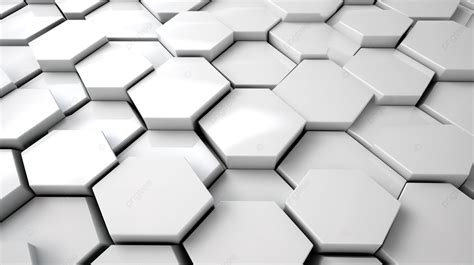 3d Render Of White Hexagonal Patterns On Wall Surface Background, 3d ...