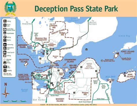 Deception Pass State Park Map - Deception Pass State Park Whidbey039s ...