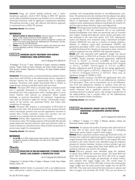 (PDF) PMO-047 Diversion colitis treatment with rapidly fermentable fibre-suppositories