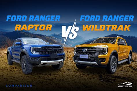 2023 Ford Ranger Raptor vs Ford Ranger Wildtrak Comparo: Spec Sheet Battle