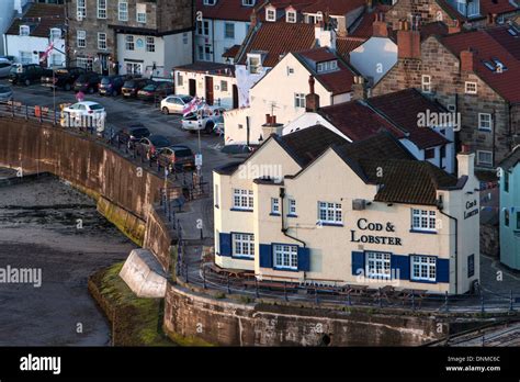 The Cod and Lobster, Staithes Harbour, North Yorkshire, England Stock Photo - Alamy