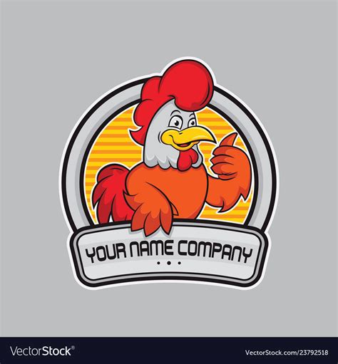 Design chicken logo delicious Royalty Free Vector Image