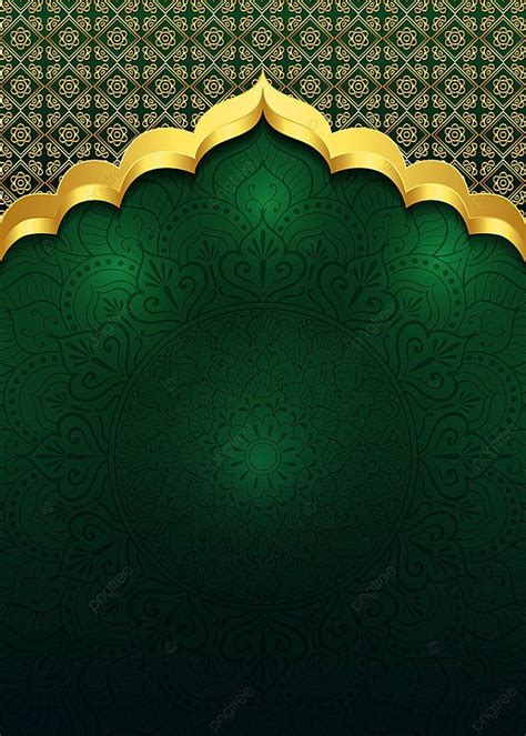 Green Golden Islamic Geometric Pattern Mandala Background Arabic Banner Wallpaper Image For Free ...