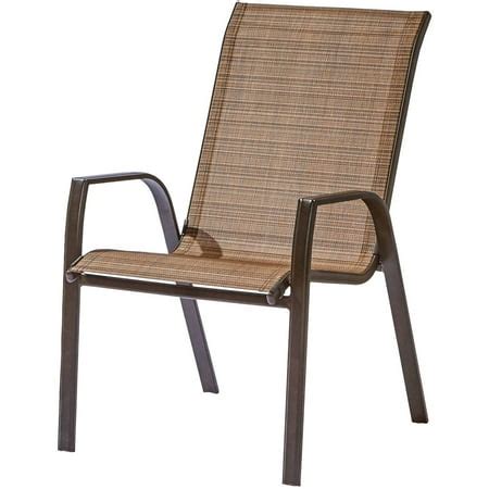 Stackable Steel Outdoor Lounge Chair, Brown, Set of 4 - Walmart.com