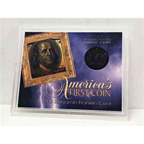 1787 Benjamin Franklin Fugio Cent Replica*America's First Coin*In Custom Holder | Property Room