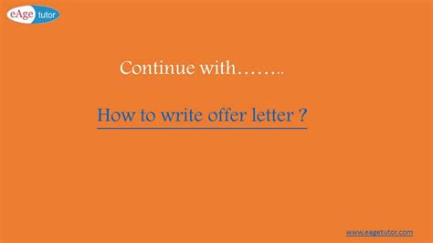 How to write an offer letter? - YouTube