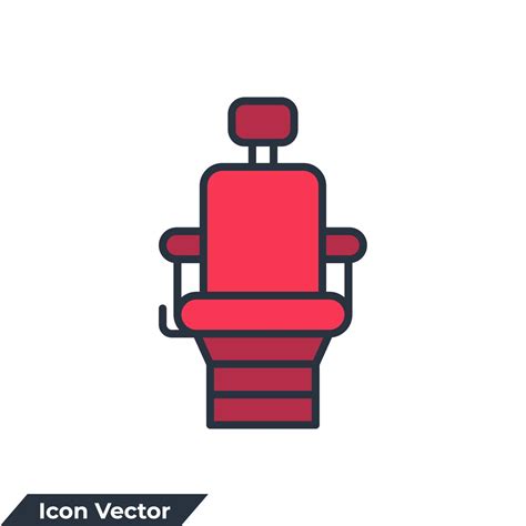 barber chair icon logo vector illustration. Barber shop chair symbol template for graphic and ...