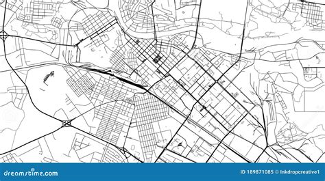 Urban Vector City Map of Tyumen, Russia Stock Vector - Illustration of ...