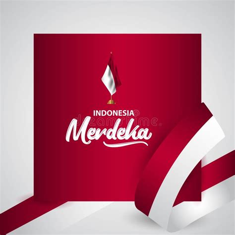 Indonesia Merdeka Flag Vector Template Design Illustration Stock Vector - Illustration of design ...