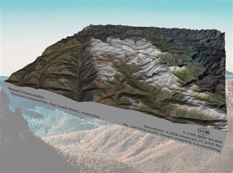 Mount Kosciuszko Map: 8"x10" (UYV7LWHJ4) by Smart_mAPPS_Consulting