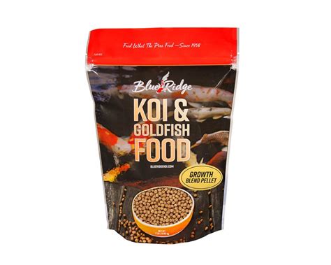 Blue Ridge Blend Koi & Goldfish Food Pellets - Mini & Large Pellet ...