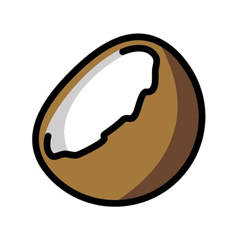 Coconut emoji clipart. Free download transparent .PNG | Creazilla